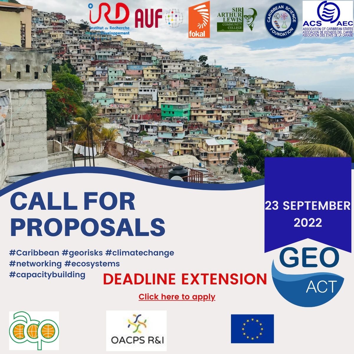 GEOACT – Call for Proposals- Deadline extension !